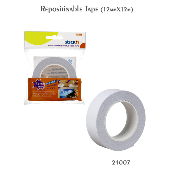 No  24007 Double Sided   Repositionable Tape 12mm X 12 Mtrs