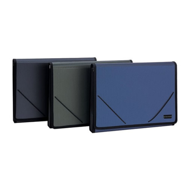 9112 D / NLY Multi Functional 5 Compartment Case A4 Fabric Cover Expandible