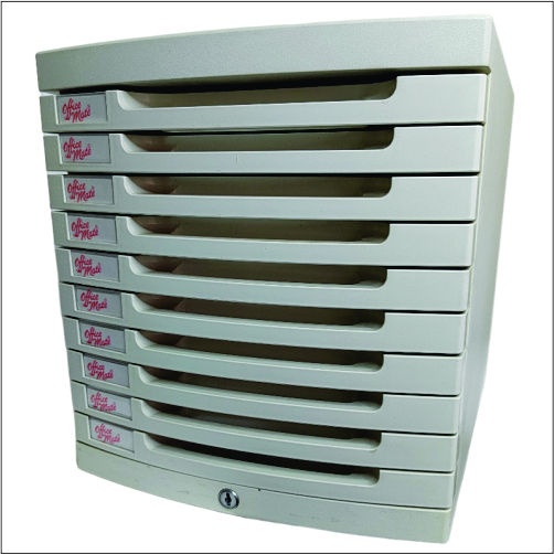 US 28K 10 Draw Cabinet with Lock ( Shallow Tray ) O/M