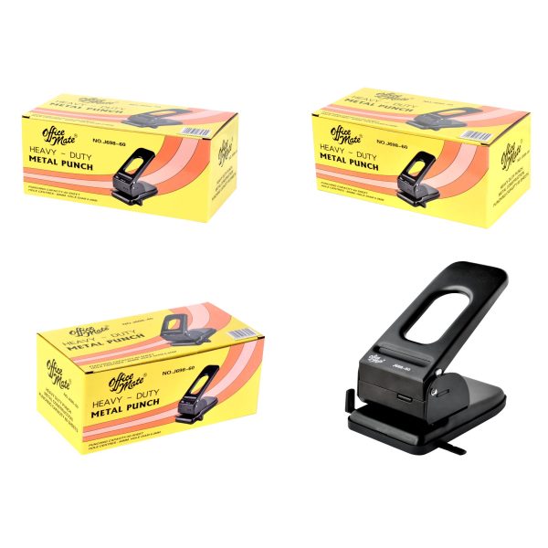 J698 60 Office Mate Heavy Duty Metal Punch 2 Hole 60 Sheet