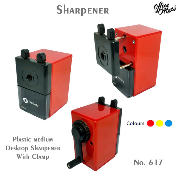 PLASTIC MEDIUM DESKTOP SHARPENER WITH CLAMP   617