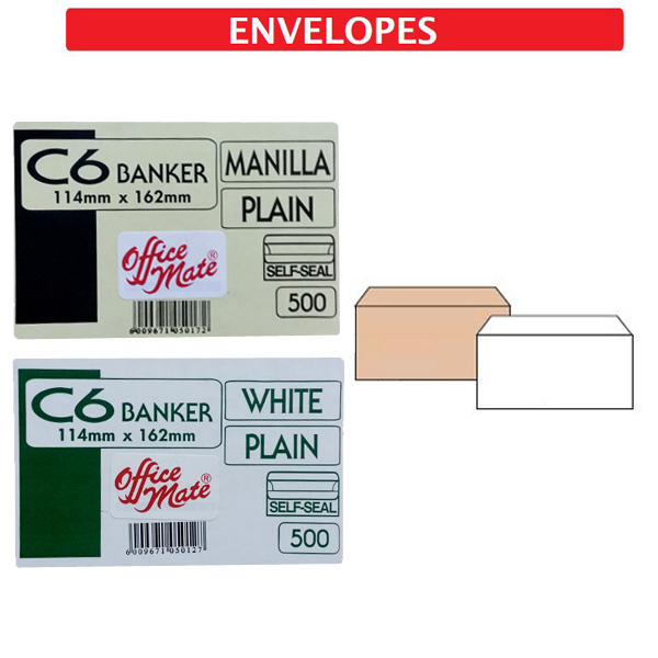 Banker C 6 Manilla Plain Self Seal 80 g