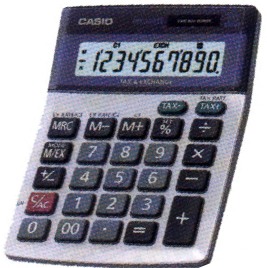 MS 100 TE Casio 10 Digit + Tax / Metal Face N/MS100MS