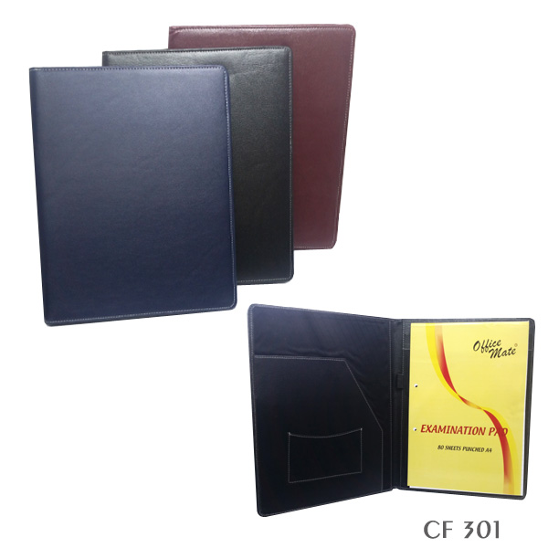 CF 300 80 Sheet A4 Conference Folders With Pad Maroon / Black / Blue PVC