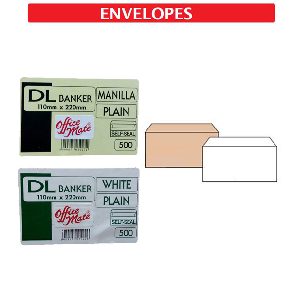 DL Banker Manilla Plain Self Seal