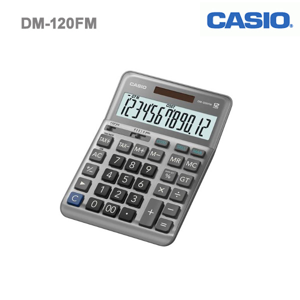 DM   1200 FM Casio 12 Dig, Large Display, Cos / Sell / Marg   Metal Face