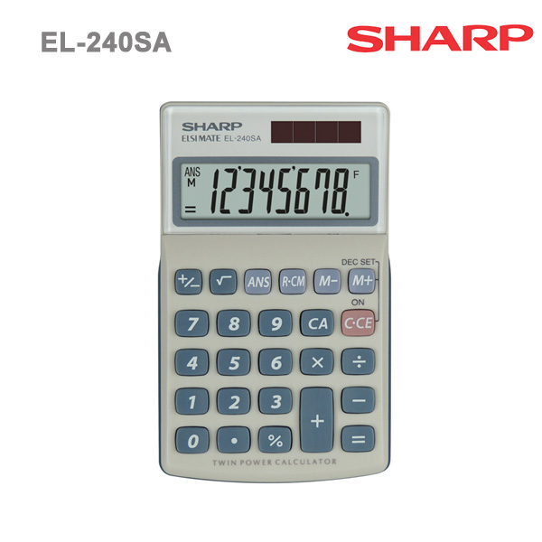 EL 240 S Sharp 8 D Dual Power 116 x 71 x 16 mm