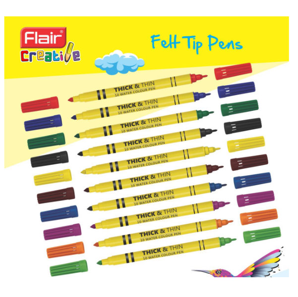 Flair Creative Felt Tip Pens Thick & Thin