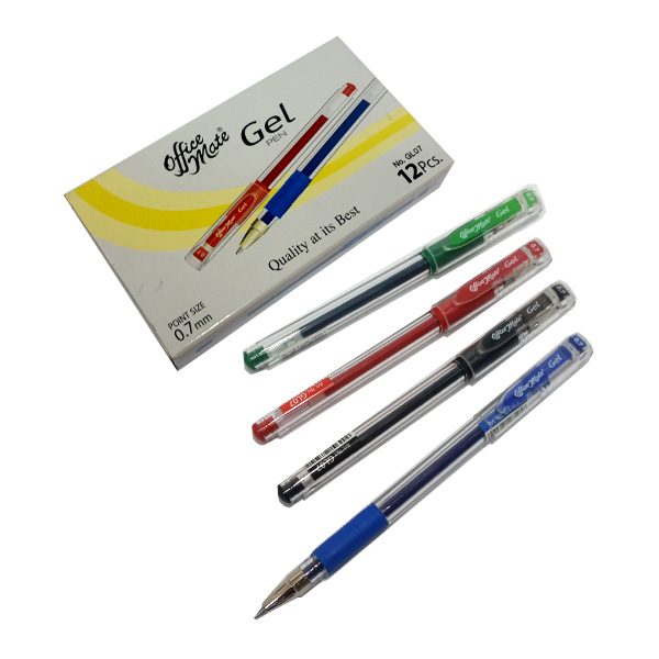 GP7 4 Office Mate Gel Pens 4's / Wallet