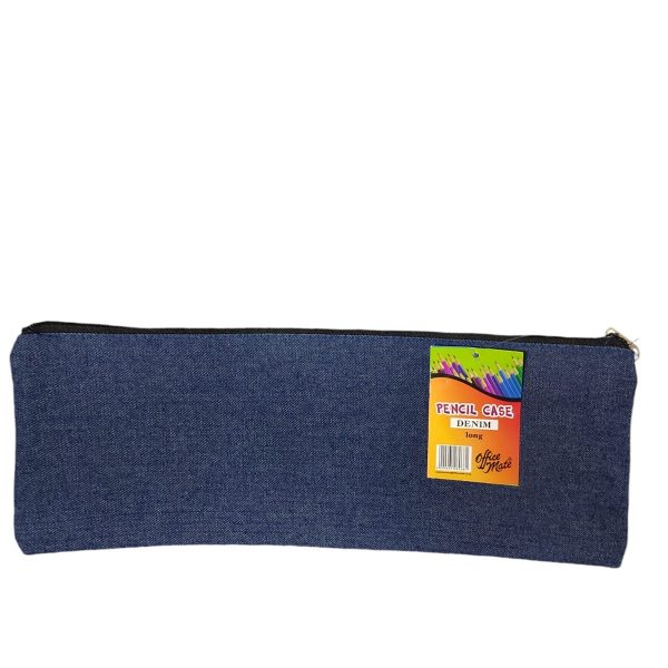Office Mate Denim Pencil Case   Long