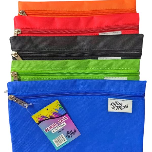 Office Mate Polyester Pencil Case ASST Colour Short