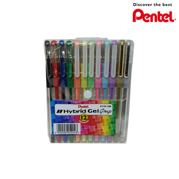 Pentel K118 12W Hybrid Gel Grip
