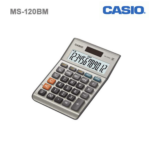 MS 120BM 12 Digit, Large Display, Twin Power, Tax, Met Face, Cost / Sell / Marg