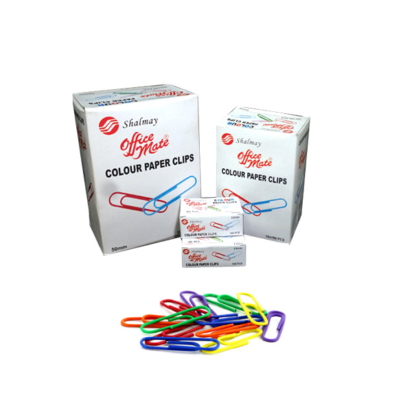 33mm / Bx Paper Clips   Large Vinyl ASST Colour