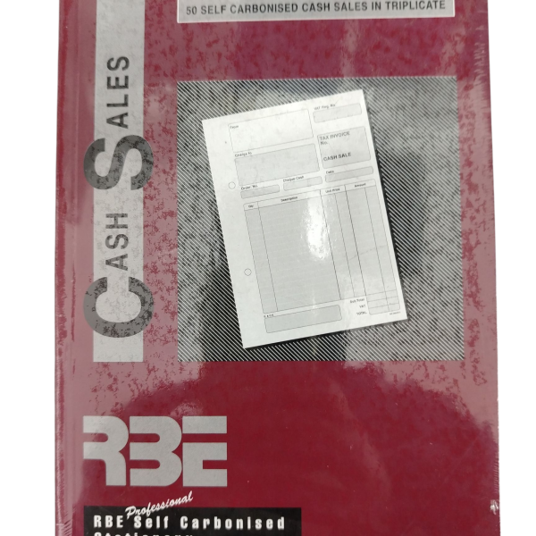 F0515 A5 Cash Sale Books 50 x Triplicate