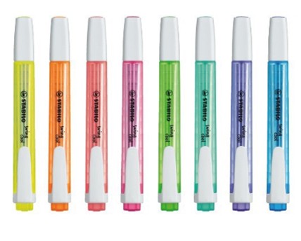 Swing cool Stabilo Boss Pastel Hi   Lighters 6 Colours
