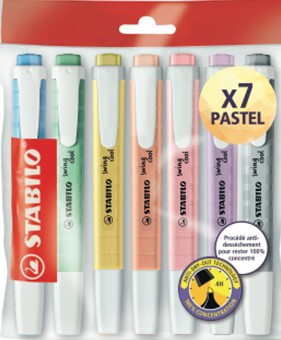 Swing cool Stabilo Boss Pastel Hi   Lighters 7 Colours