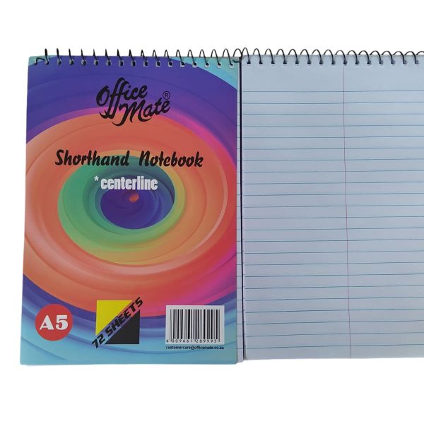 A5 Office Mate Shorthand Notebook without Centerline