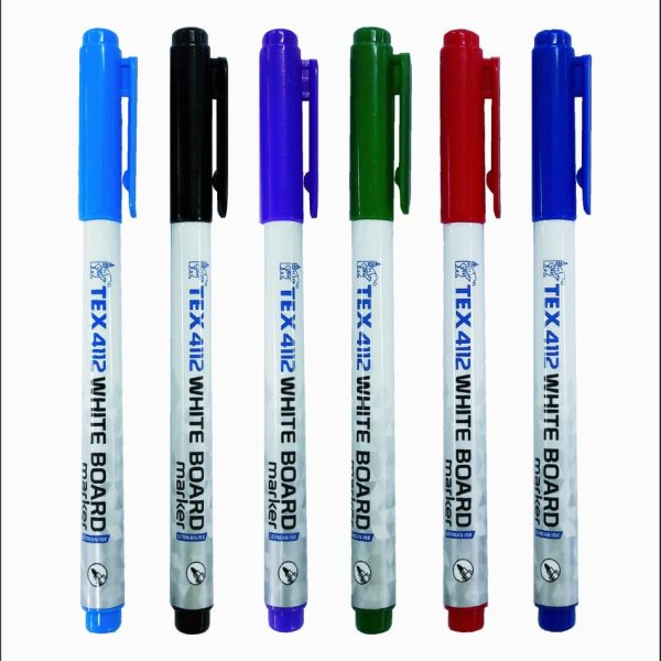 Tex 4112 White Board Marker 4 PCE Wallet Thin