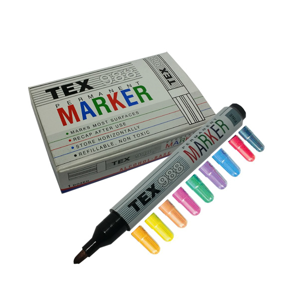 TEX 202C Tex Permanent Marker   4 Colours