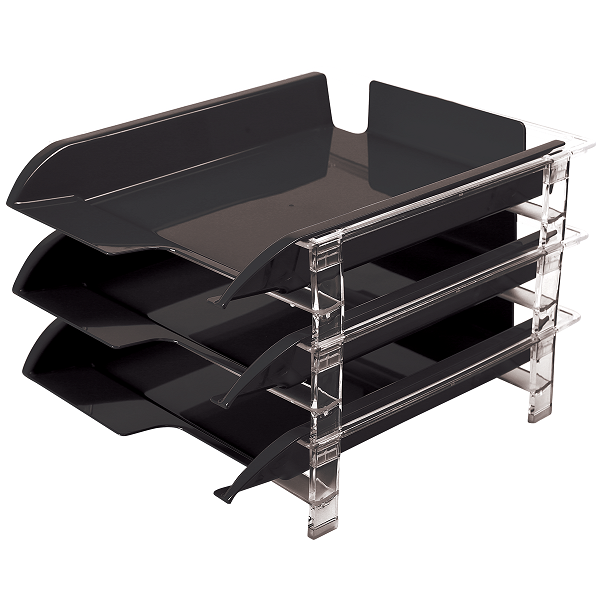 B941400001 BAN167 Letter Tray Vision 3 Tier Day Blue