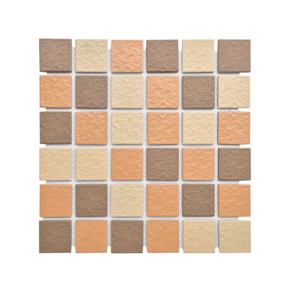 Porcelain Mosaic tiles Brown Mix