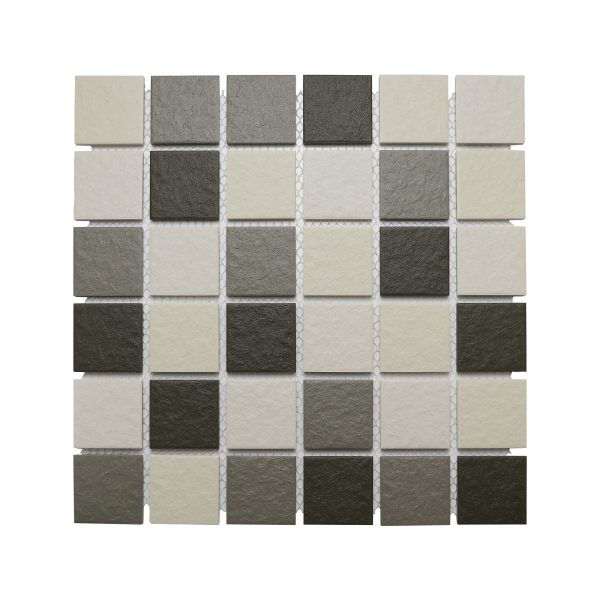 Porcelain Mosaic tiles Grey Charcoal Mix