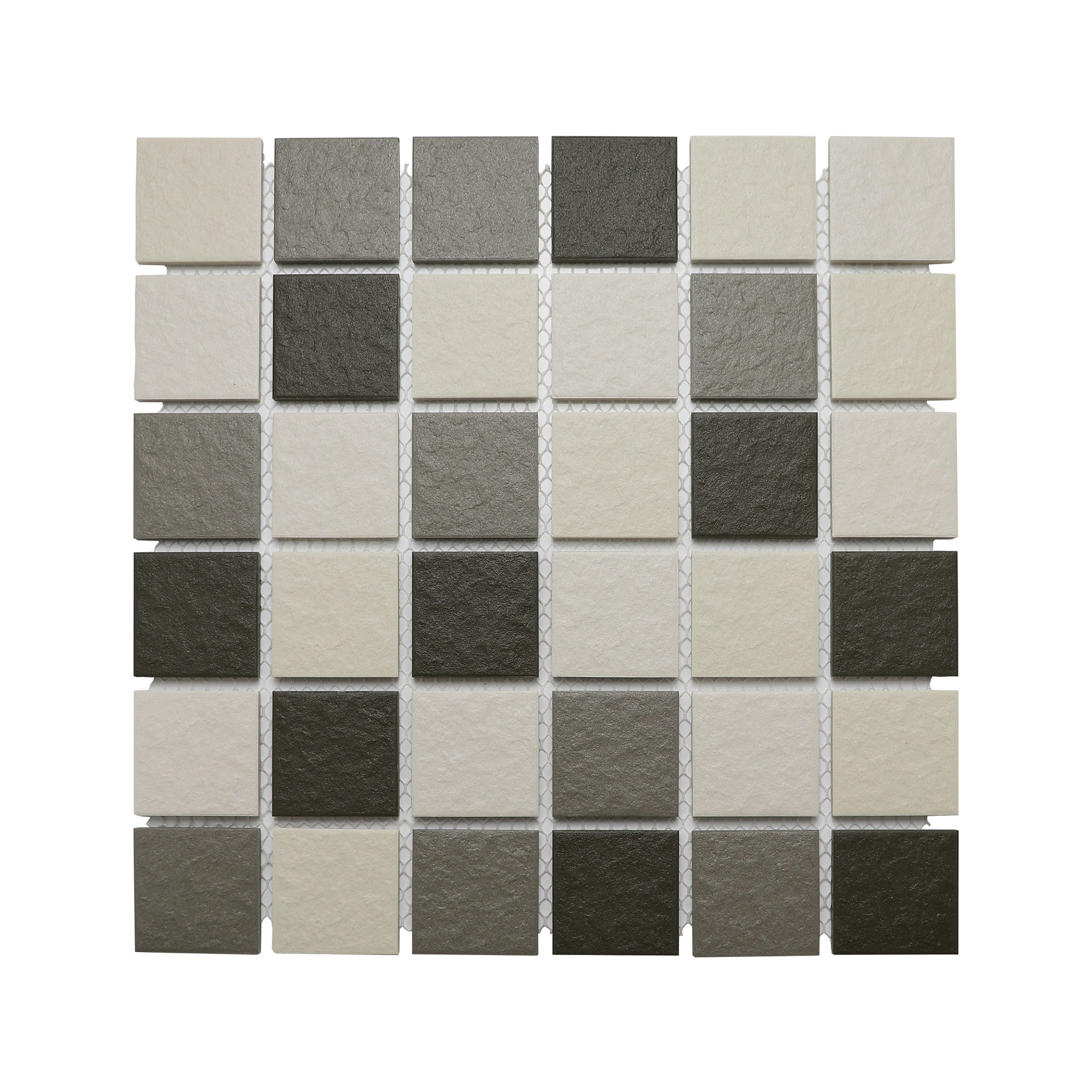 Porcelain Mosaic tiles Grey Charcoal Mix