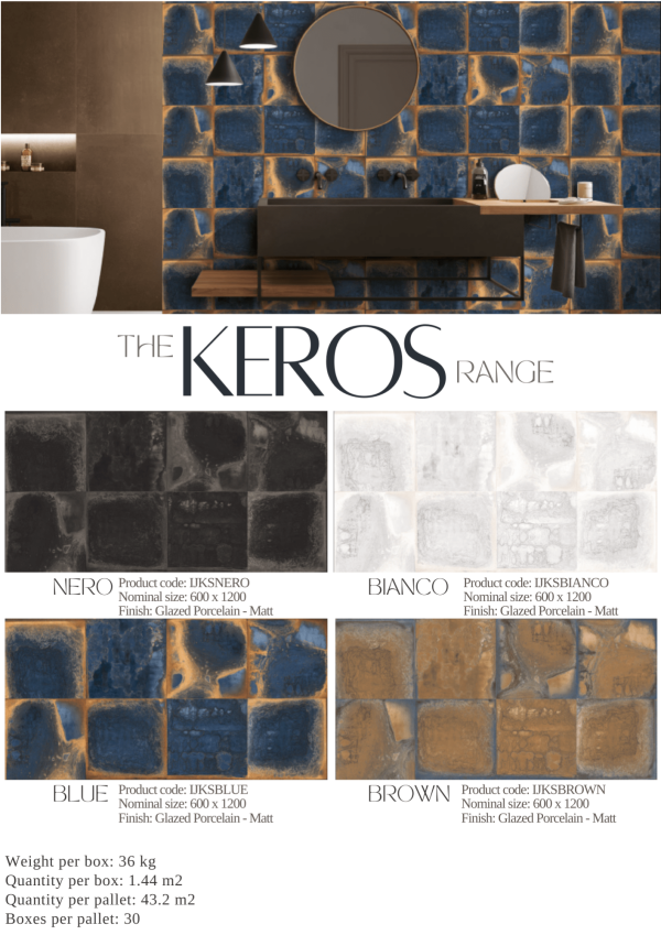 The Keros Range of Ceramic Tiles