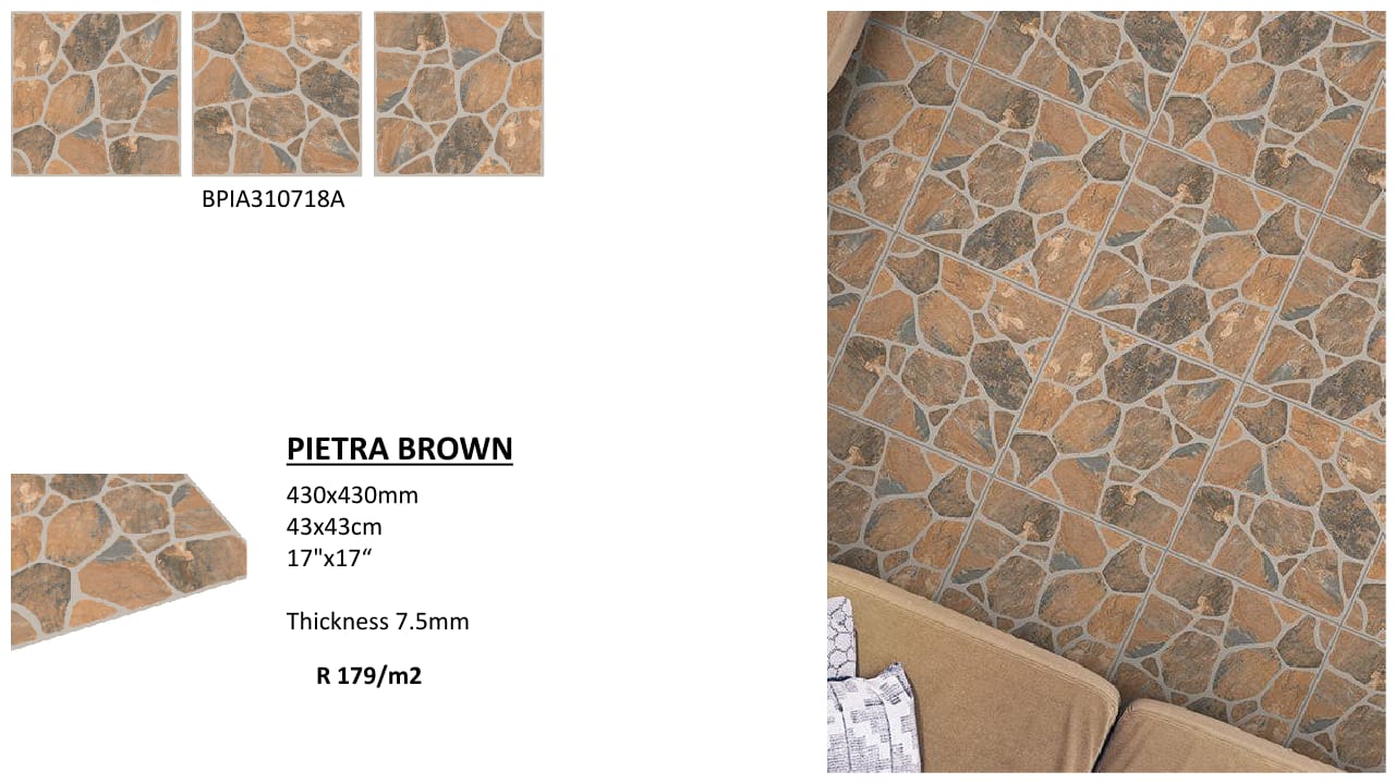 Pietra Brown Floor Tiles - Image 2