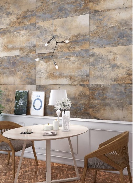 Metal Bianco Dark Floor Tiles