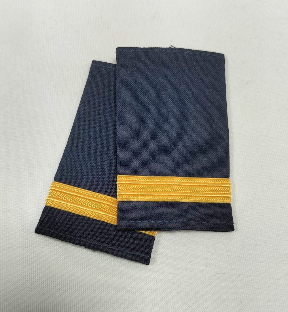 1 Bar - Gold on Blue Epaulettes