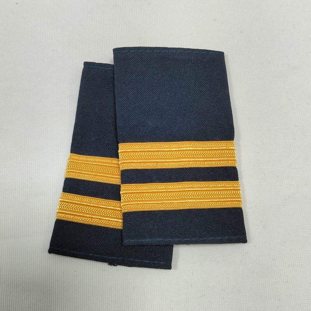 2 Bar - Gold on Blue Epaulettes
