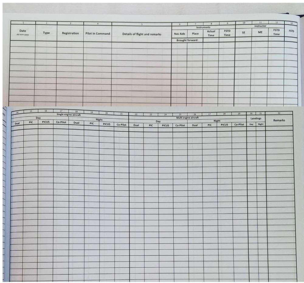 Pilot Logbook (CA61) - Black Cover - Image 2