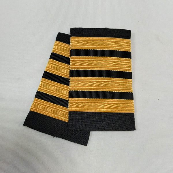 4 Bar - Gold on Black Epaulettes