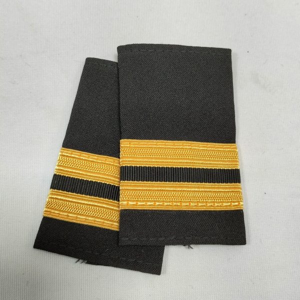 2 Bar - Gold on Black Epaulettes