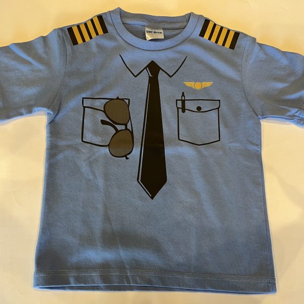T-SHIRT PILOT UNIFORM BLUE 9-10YEARS