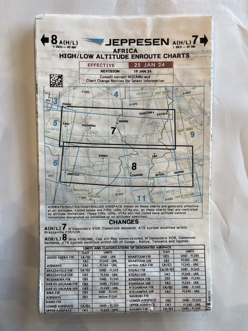 ENROUTE JEPPESEN CHART 7/8